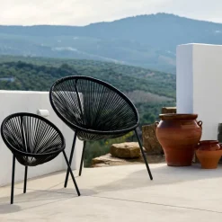 Fauteuils De Jardin^CASA ACAPULCO Chaise Lounge Noir