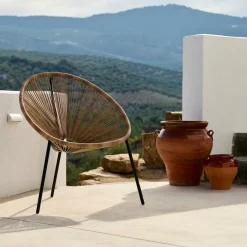 Fauteuils De Jardin^CASA ACAPULCO Chaise Lounge Noir, Naturel