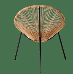 Fauteuils De Jardin^CASA ACAPULCO Chaise Lounge Noir, Naturel