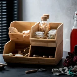 Accessoires Bureau|Commodes^CASA BAMBOO Armoire à Tiroirs 2 Tiroirs Naturel