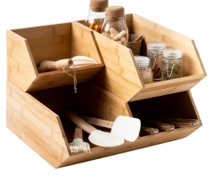 Accessoires Bureau|Commodes^CASA BAMBOO Armoire à Tiroirs 2 Tiroirs Naturel