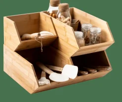 Boîtes Métalliques|Boîtes De Conservation^CASA BAMBOO Organisateur Empilable Naturel