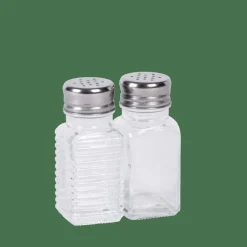 Bocaux^CASA BASIC Set Salière Et Poivrier Argent, Transparent