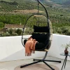 Chaises Suspendues^CASA BAZAI Chaise Suspendue Avec Support Noir