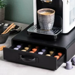 Accessoires Café^CASA CAFE Boîte Tiroir Pour Capsules Café Noir