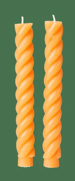 Bougies^CASA CURL Bougies Set De 2 Ocre