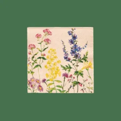 Serviettes^CASA ECO FLORAL Set De 20 Serviettes Diverses Couleurs
