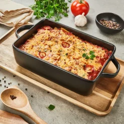 Plats À Four^CASA FERO Plat à Lasagne Noir