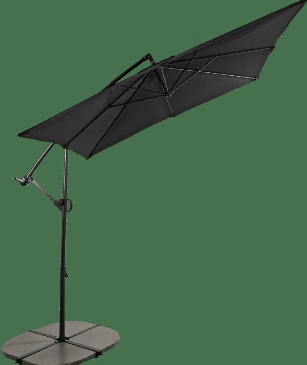 Parasols^CASA FIJI Parasol Déporté Sans Pied De Parasol Noir
