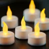 Bougies Led^CASA FLAME Bougie Led Set De 24 Blanc, Transparent
