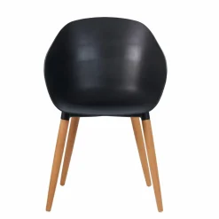 Chaises De Salle À Manger|Chaises De Jardin^CASA FRIDA / FRAY Set De 4 Pieds Noir Noir