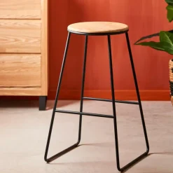 Tabourets De Bar^CASA GIULIA Tabouret De Bar Noir, Naturel