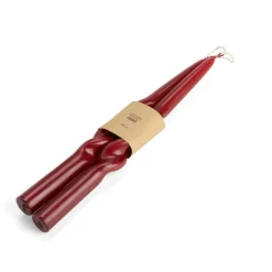 Bougies^CASA GLOSSY Set De 2 Bougies Rouge Foncé