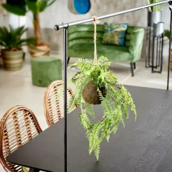 Plantes Artificielles^CASA GREENERY Pot à Suspendre Avec Fougère Vert
