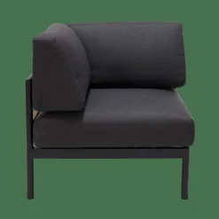 Salon De Jardin^CASA HANNA Lounge Teck Fauteuil Coin Noir