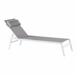 Chaises Longues^CASA HUGO Chaise Longue Set De 2 Blanc / Gris