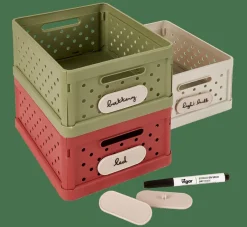 Accessoires Bureau^CASA JACQUI Storage étiquettes Et Feutre Pour Caisse Pliante Beige