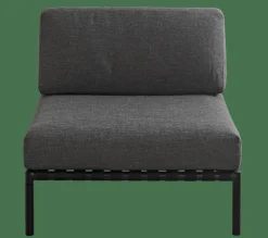 Salon De Jardin^CASA JUMBO Fauteuil Lounge Noir