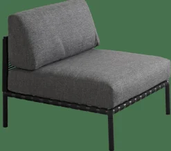 Salon De Jardin^CASA JUMBO Fauteuil Lounge Noir