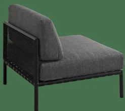 Salon De Jardin^CASA JUMBO Fauteuil Lounge Noir