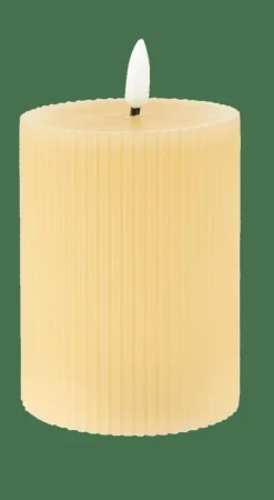 Bougies Led^CASA LED Bougie Avec LED Brun