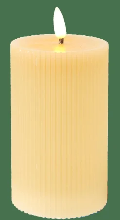 Bougies Led^CASA LED Bougie Avec LED Brun