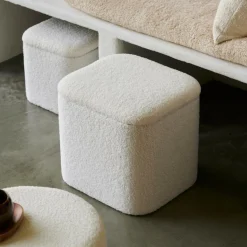 Poufs De Rangement^CASA LIAM Pouf Avec Rangement Blanc