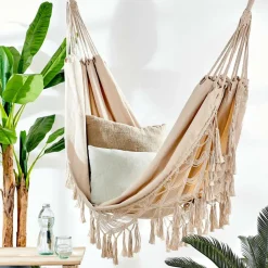 Hamacs^CASA MACRAME Hamac Blanc Blanc Cassé