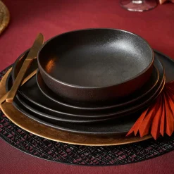 Assiettes^CASA MAGMA Assiette Noir
