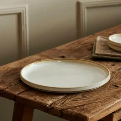 Assiettes^CASA MINERAL MARBLE Assiette Blanc