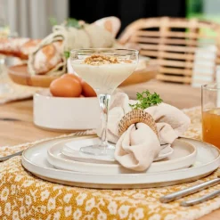 Assiettes^CASA MINERAL MARBLE Assiette Blanc
