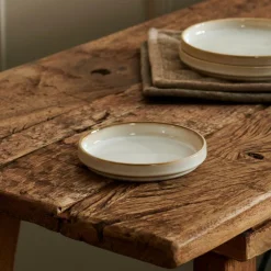 Assiettes^CASA MINERAL MARBLE Assiette Blanc
