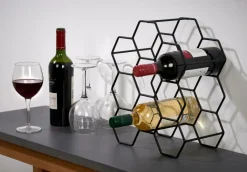 Vin Accessoires^CASA NAU Porte-bouteilles 9 Bouteilles Noir