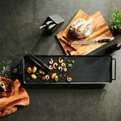 Appareils De Cuisine^CASA NEW PLANCHA Plaque à Griller XXL Noir