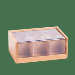 Accessoires Thé^CASA PANDA Boîte à Thé 6 Compartiments Transparent, Naturel