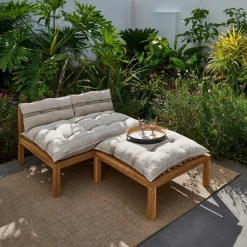 Tables Basses De Jardin|Salon De Jardin^CASA PAULETTE Table/pouf Lounge Naturel