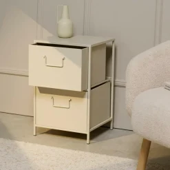 Commodes^CASA PHARMA Armoire à 2 Tiroirs Sable
