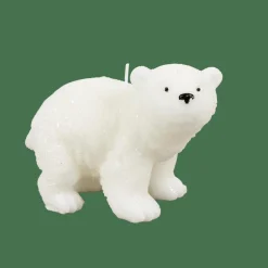 Bougies^CASA POLA Bougie Ours Blanc Blanc