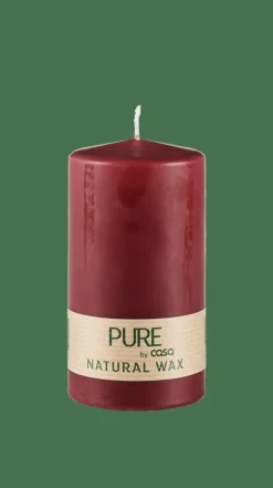 Bougies^CASA PURE Bougie Cylindrique Rouge Foncé