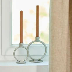 Bougeoirs^CASA RINGS Bougeoir Argent