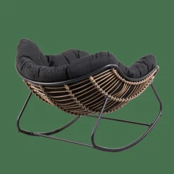 Fauteuils De Jardin^CASA ROCKO Chaise à Bascule Noir