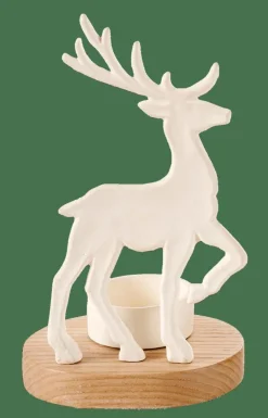 Porte-Bougies^CASA SCANDY DEER Porte-bougie Chauffe-plat Blanc, Naturel