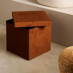 Kids|Poufs De Rangement^CASA STOR Pouf Pliable Avec Rangement Caramel
