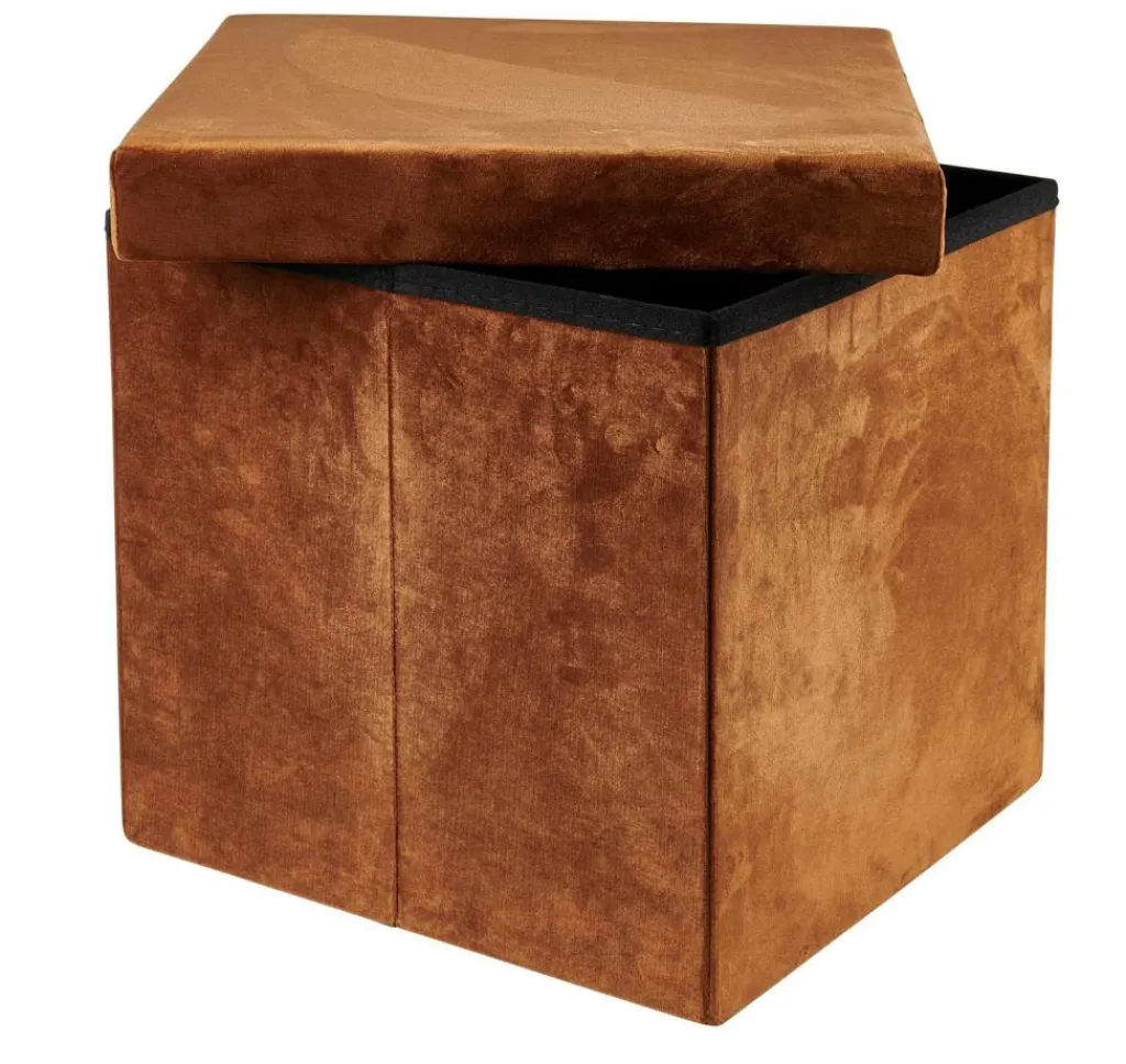 Kids|Poufs De Rangement^CASA STOR Pouf Pliable Avec Rangement Caramel