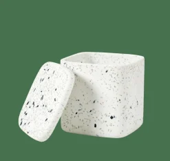 Accessoires Lavabo^CASA TERRAZZO Boîte à Coton Blanc