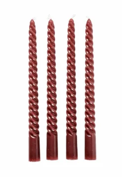 Bougies^CASA TWIST Bougies Torsadées Set De 4 Vert