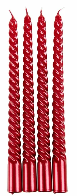 Bougies^CASA TWIST Bougies Torsadées Set De 4 Vert