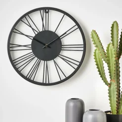 Horloges^CASA WHEEL Horloge Murale Noir