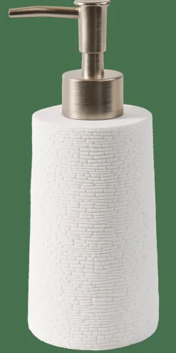 Accessoires Lavabo^CASA WHITE ELEGANCE Distributeur De Savon Blanc, Argent