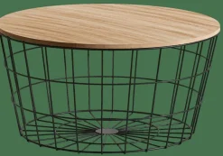 Paniers En Fil|Tables Basses^CASA WIRE XL Table D'appoint XL Noir, Naturel